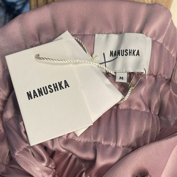 Nanushka Soraya Satin Button Down Dress NWT - Picture 8 of 14